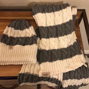 UGG scarf and hat/beanie pair Knit